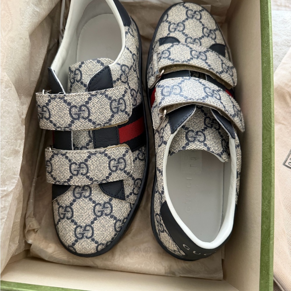 Gucci Teen Ace Sneakers GG Supreme size 34 IT - Picture 2 of 10